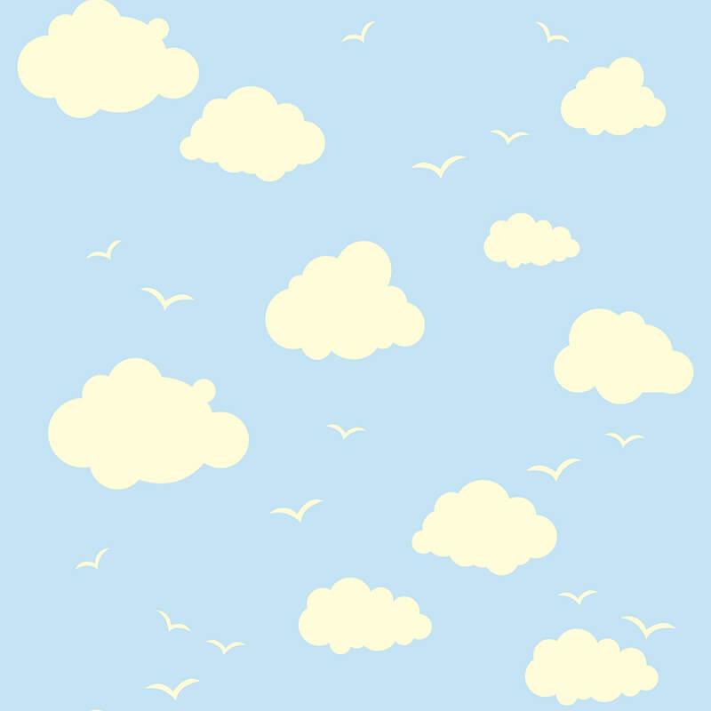 Adesivo de parede Infantil lavável nuvem CO-226 - Imagem 2