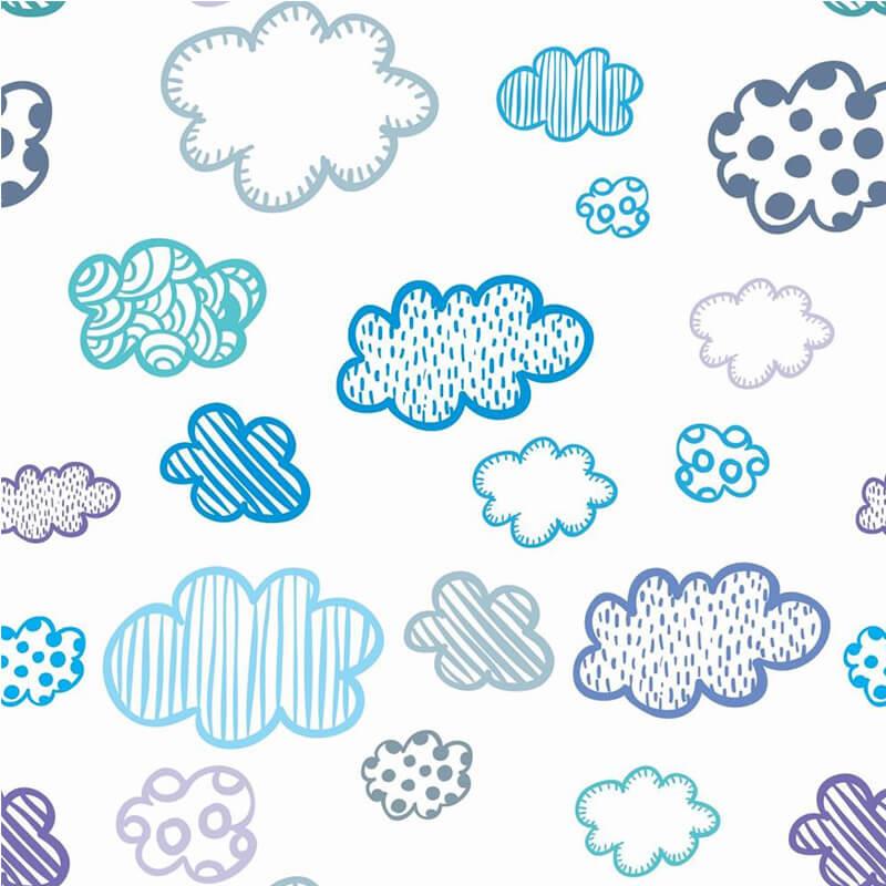 Adesivo de parede infantil nuvem CO-223 - Imagem 2