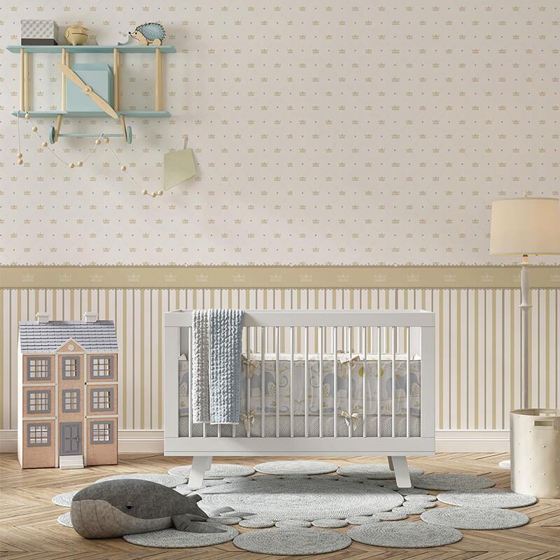 Branco Papel de Parede - Quarto Infantil e Bebê - Xadrez