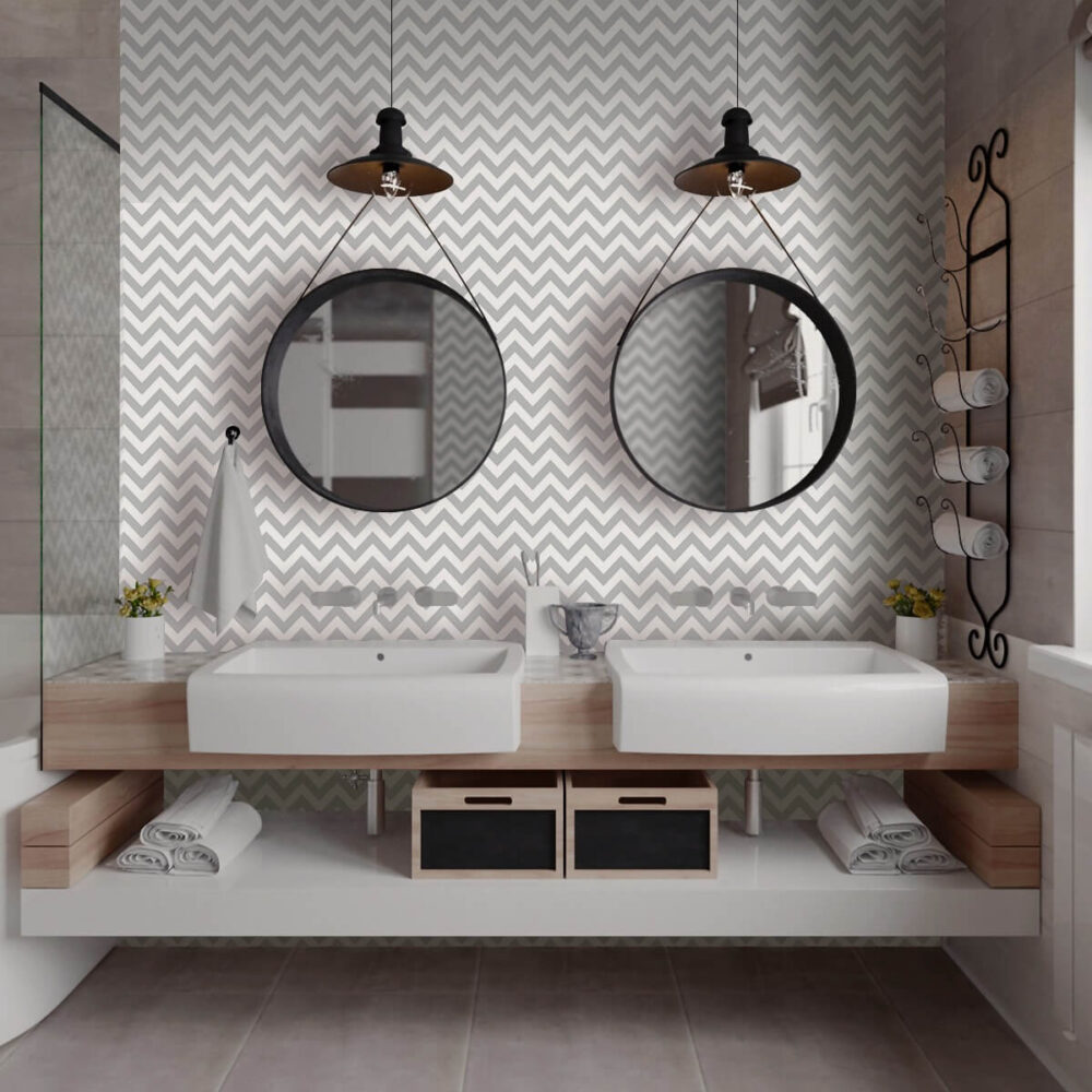 Papel de parede lavável para banheiro e cozinha CO-457 imagem 1