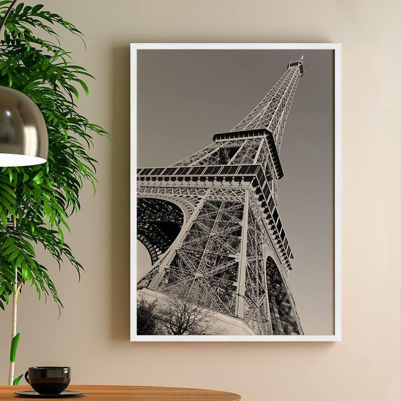 Quadro Decorativo Fotografia Torre Eiffel Preto e Branco CO-302