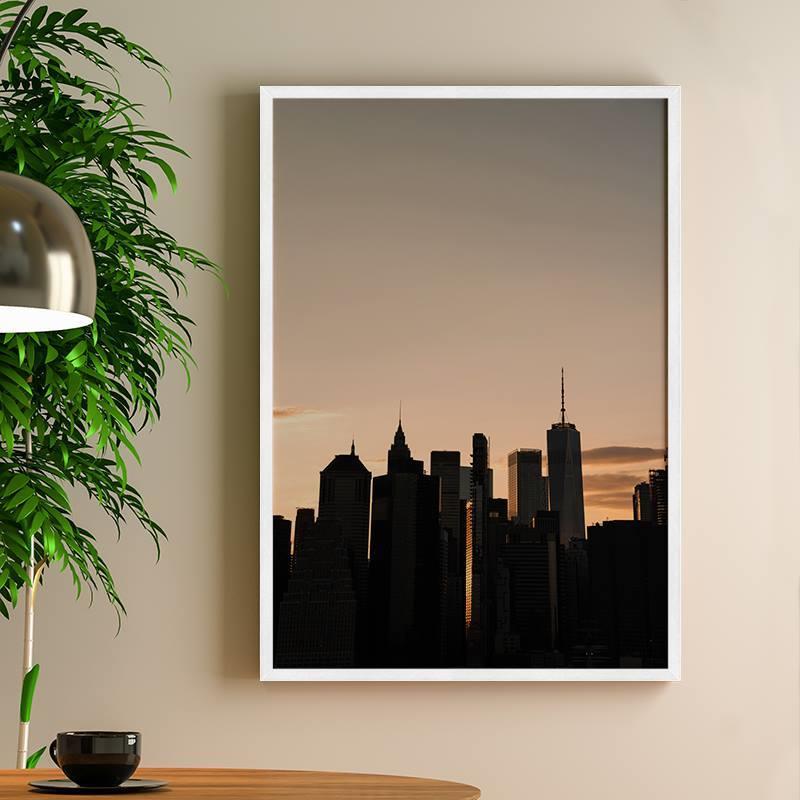 Quadro Decorativo Fotografia Prédios ao Pôr do Sol CO-304