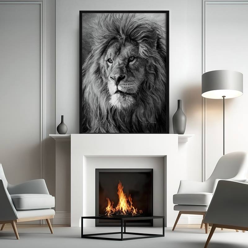 Quadro Decorativo Majestoso Leão