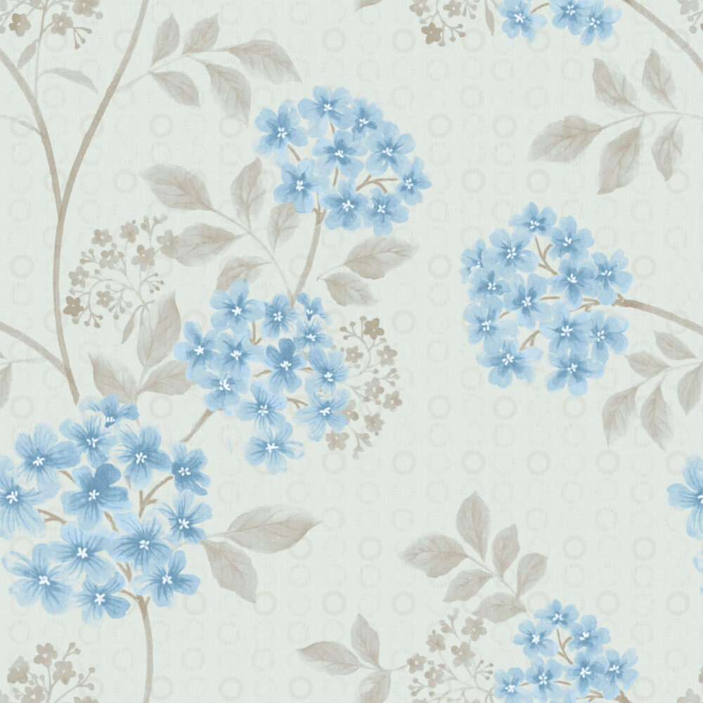 papel de parede jardim azul